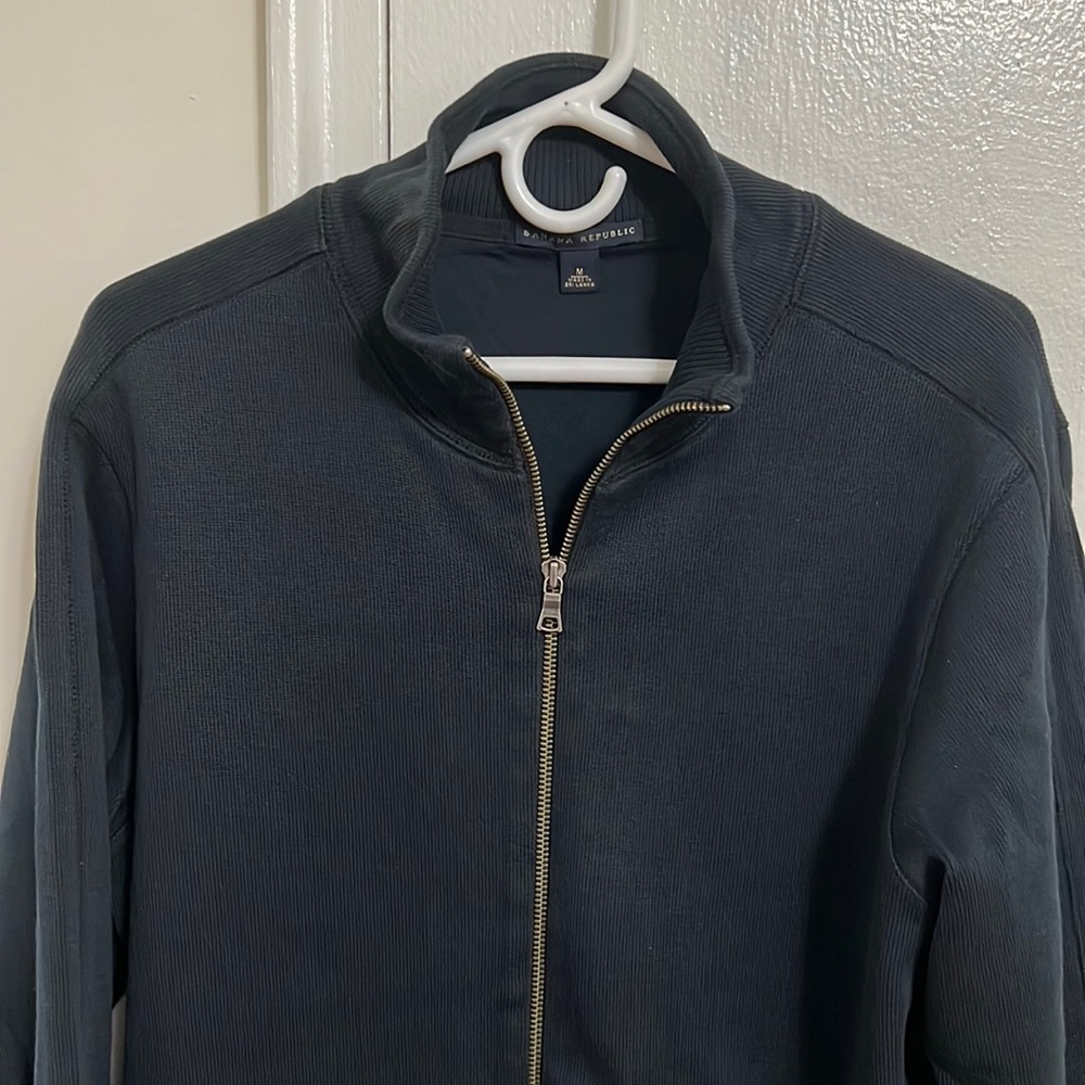 Banana Republic full zip cotton sweater jacket